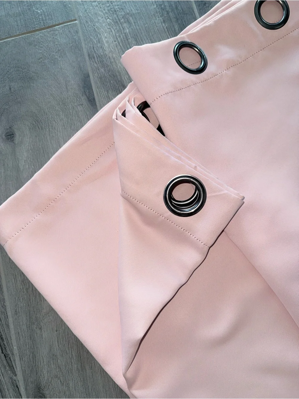 Blush Pink Curtain Panels with Silver Grommets 52” x 84” 2 panels